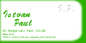 istvan paul business card