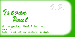 istvan paul business card